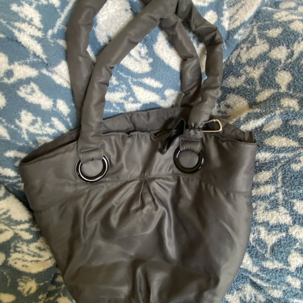 Gray soft  nylon Women's Tote Bag